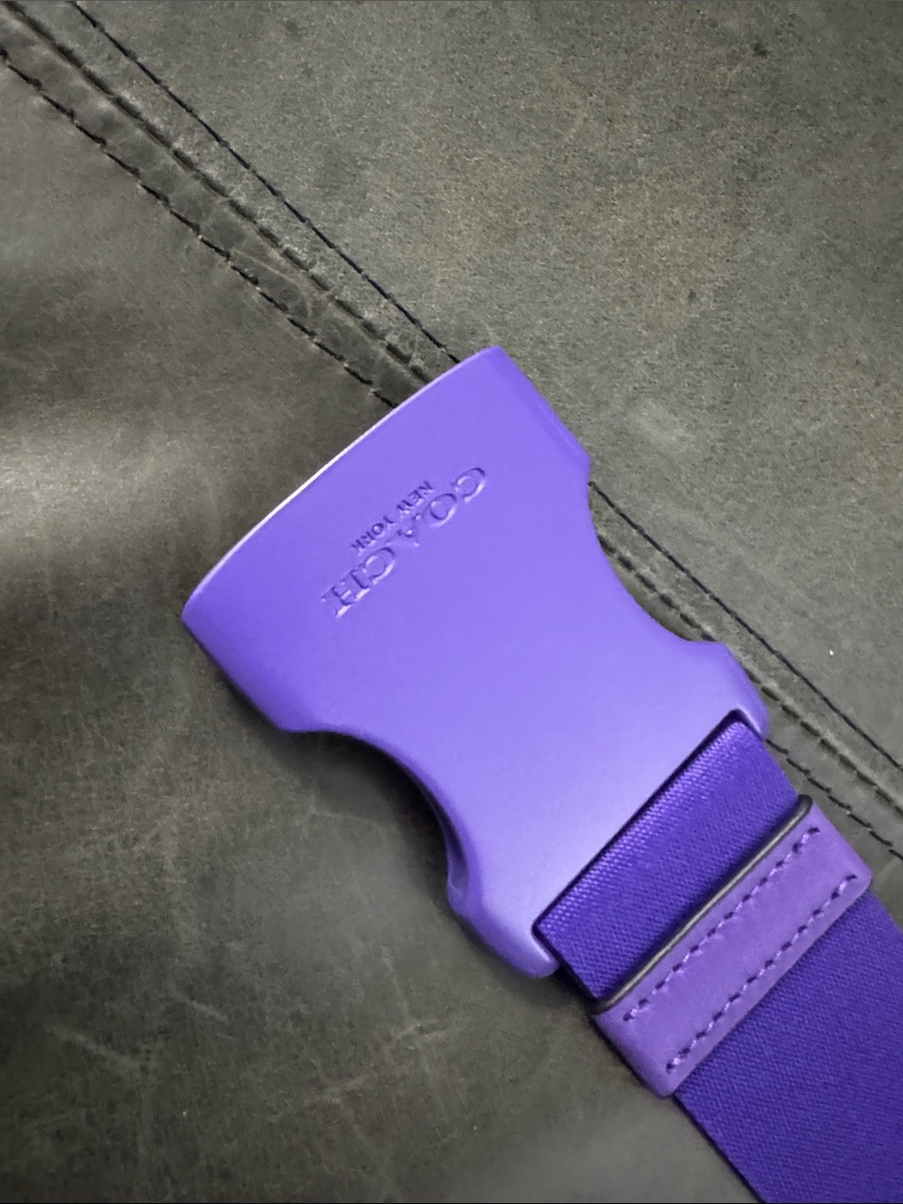 Coach Purple Signature Canvas and Leather Belt Bag - Picture 9 of 14